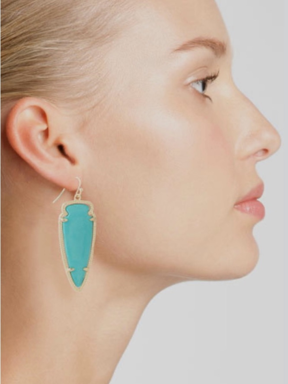 Kendra Scott  Skylar Arrowhead Turquoise Statement Earrings OS